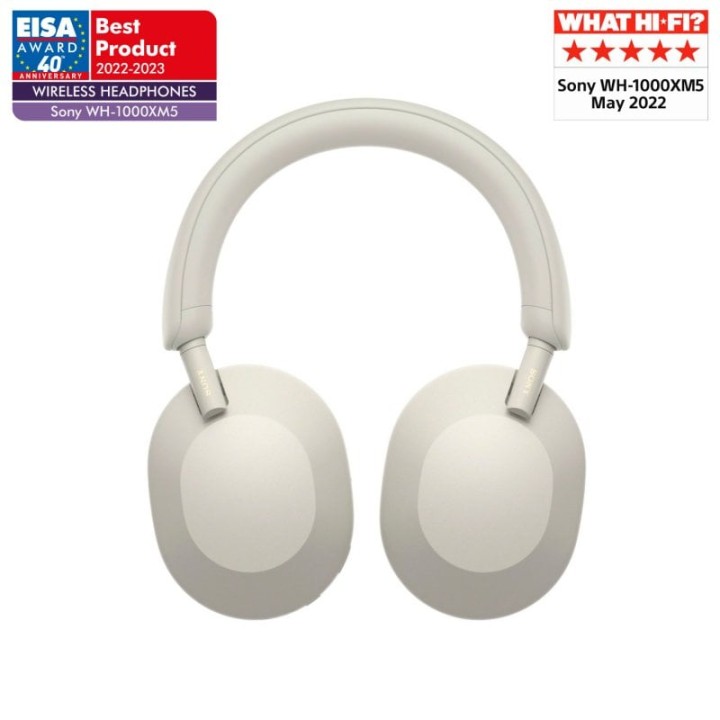 Sony WH1000XM5S.CE7 Auriculares Inalámbricos con Cancelación de Ruido Plata + Funda Rígida