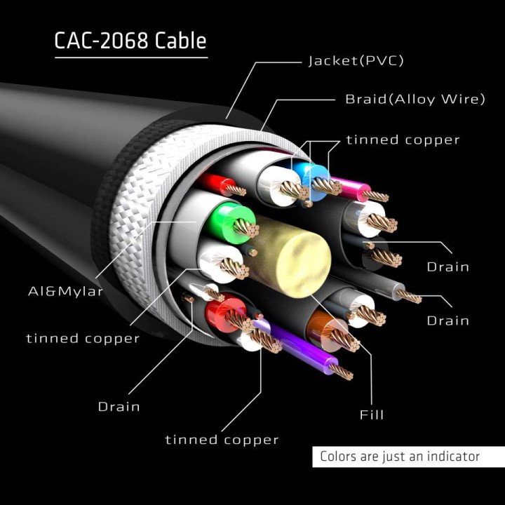 Cable Club 3D DP 1.4 HBR3 2m M/M Negro (CAC-2068)