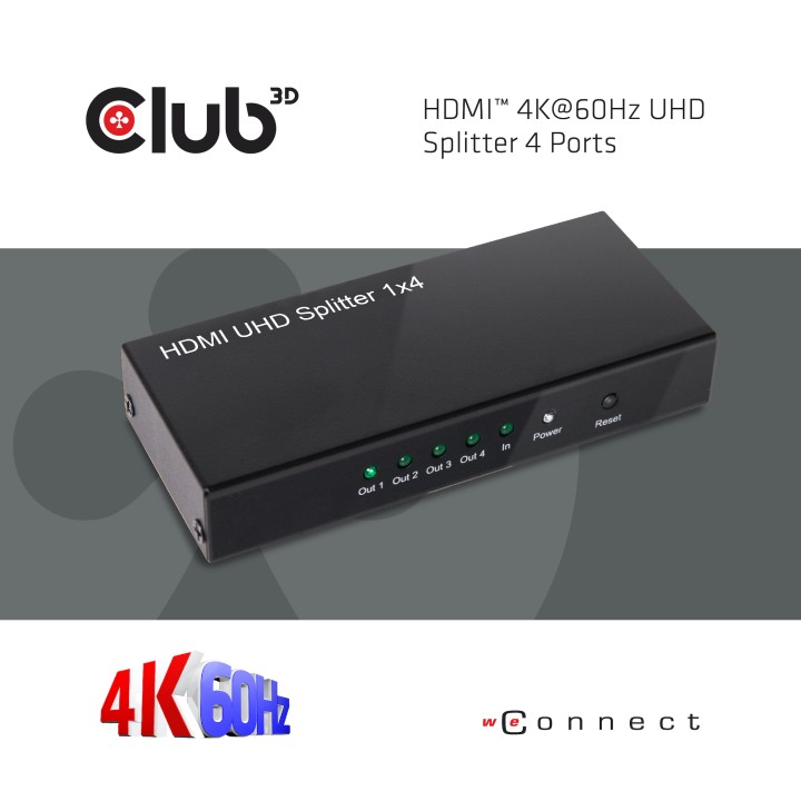Splitter Club 3D 1xHDMI Entrada 4xHDMI Salida(CSV-1380)