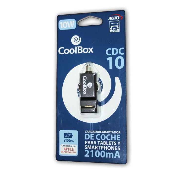 Cargador de Coche Coolbox USB 2.0 Negro (CDC-10)