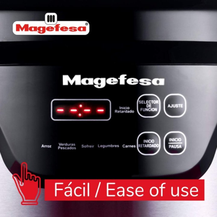 Magefesa Easy Express Olla a Presión Eléctrica 4L 500W + Libro
