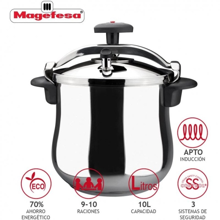 Magefesa Star Bombeada Olla a Presión 10L