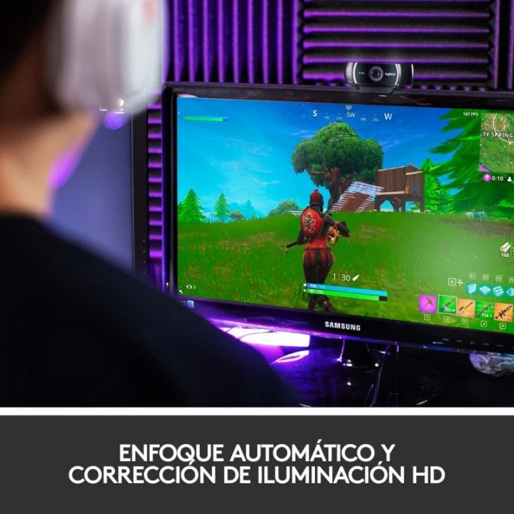 Logitech C922 Pro Stream Cámara Web para Streaming Profesional con Superrápido HD 720p a 60 fps