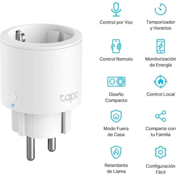 TP-Link Tapo P115 Mini Enchufe Inteligente Wi-Fi con Monitor Energía Ideal para Regletas