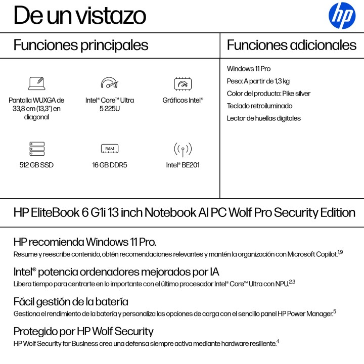 HP EliteBook 6 U5-225U 16Gb 512Gb 13" W11P (AD2Z8ET)
