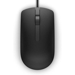 Dell MS116 Ratón Óptico Ambidiestro 1000DPI Negro