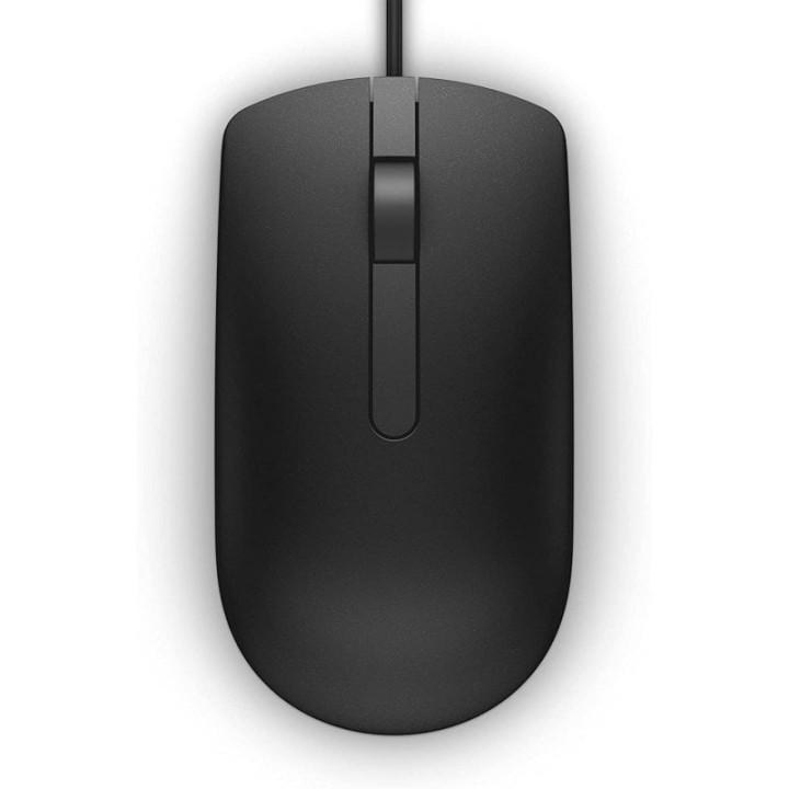 Dell MS116 Ratón Óptico Ambidiestro 1000DPI Negro