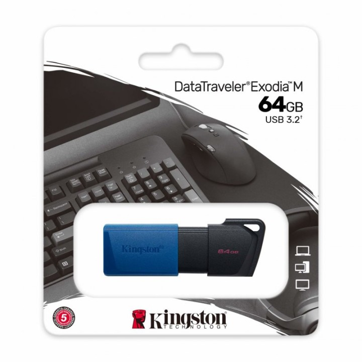 Kingston DataTraveler Exodia M Unidad Flash USB 64GB USB 3.2 Negro/Azul