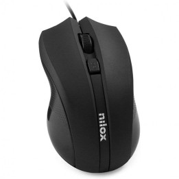 Ratón Nilox Óptico Ambidiestro USB 1600 DPI Negro Confortable