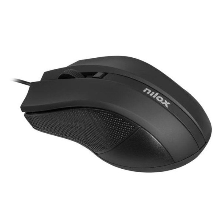 Ratón Nilox Óptico Ambidiestro USB 1600 DPI Negro Confortable