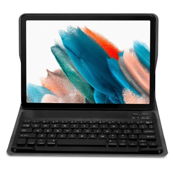 Cool Funda Polipiel Negra con Teclado Bluetooth para Samsung Galaxy Tab A8 X200/X205 10.5"