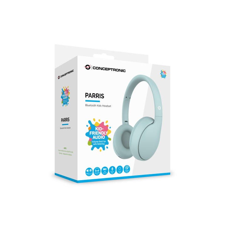 Auriculares CONCEPTRONIC BT 3.5mm Azul Claro(PARRIS04B)
