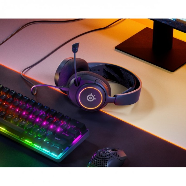 SteelSeries Arctis Nova 3 Auriculares Gaming RGB PC/PS4/PS5/Switch Negros