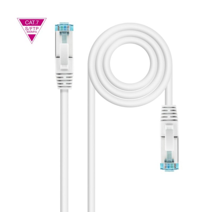 Nanocable Cable de Red Cat.7 600MHz LSZH SFTP PIMF AWG26 2m Blanco