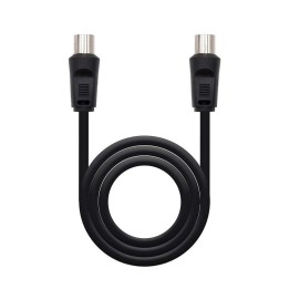 Nanocable Cable Coaxial Antena Analógico TV 75 OHM 1.8m Negro