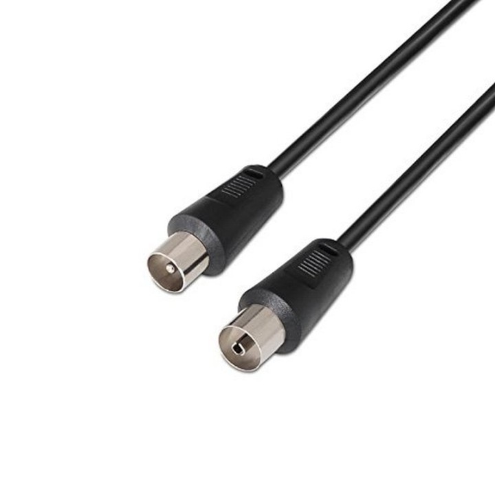 Nanocable Cable Coaxial Antena Analógico TV 75 OHM 1.8m Negro