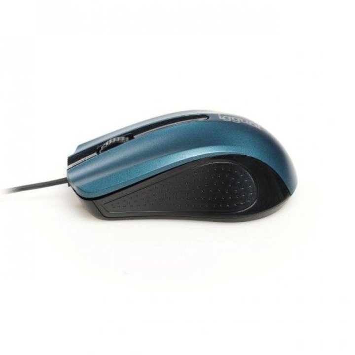 Ratón iggual COM-ERGONOMIC-RL USB tipo A 800 DPI Ambidextro Negro Azul