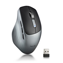 Ratón NGS RF Wireless/BT 1600dpi Negro/Gris (LUSH-RB)