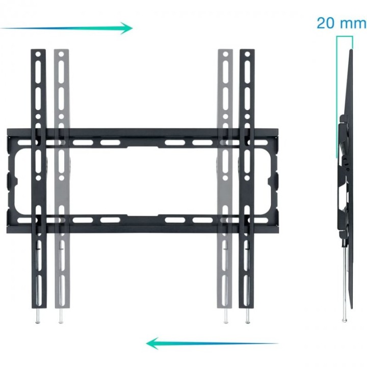 TooQ Soporte de Pared para Monitor/TV 32"-70" VESA 400x400 Máx. 45Kg