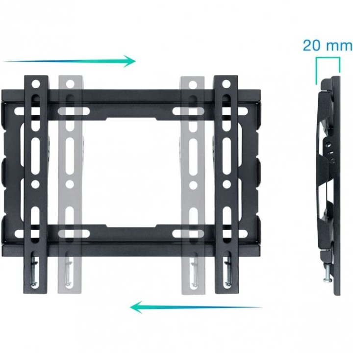 TooQ Soporte de Pared para Monitor/TV 23"-43" VESA 200x200 Máx. 45Kg