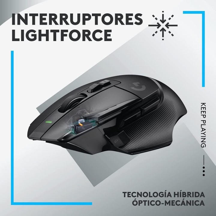Logitech G G502 X LIGHTSPEED Ratón Inalámbrico Gaming 25600 DPI Negro