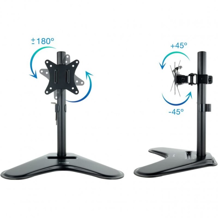 TooQ Soporte de Mesa Inclinable/Giratorio para Monitor 17"-32" VESA 100x100 Máx. 9Kg