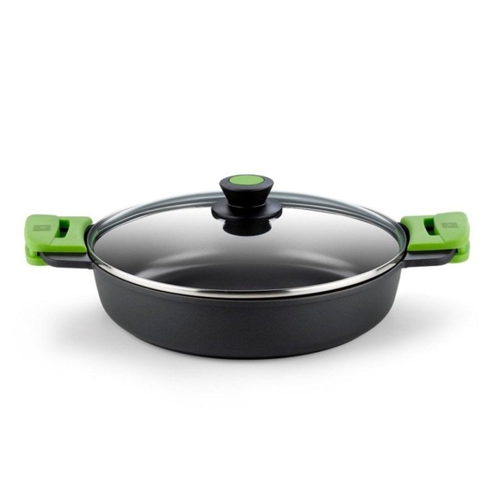 BRA Prior Cacerola Baja con Tapa Cristal 36cm Teflón