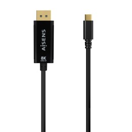 Cable AISENS USB-C/M a DP/M 0.8m Negro (A109-0688)