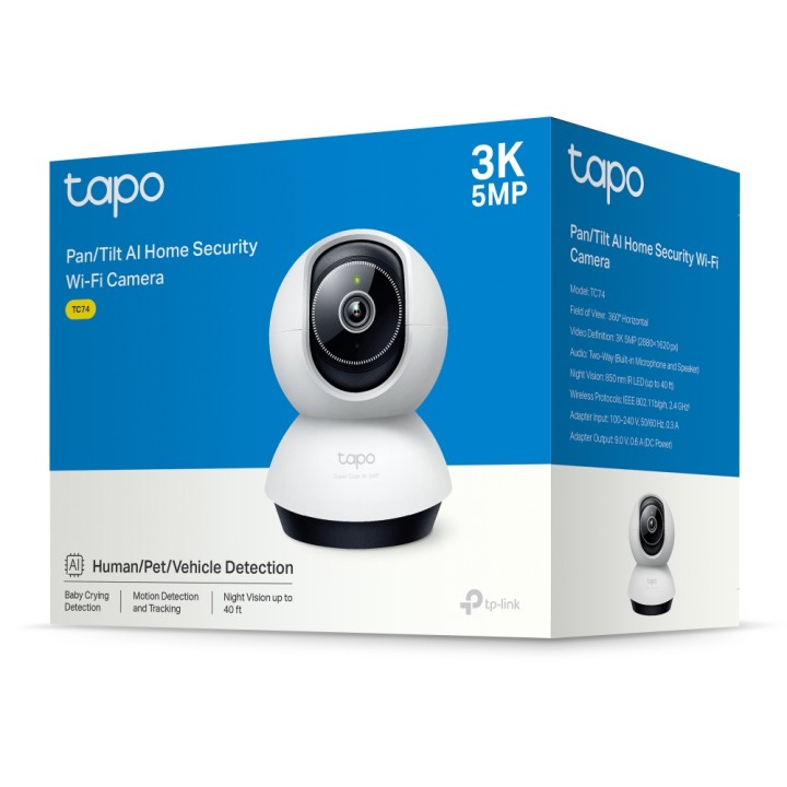 Cámara IP TP-Link WiFi Interior Negra/Blanca (TC74)