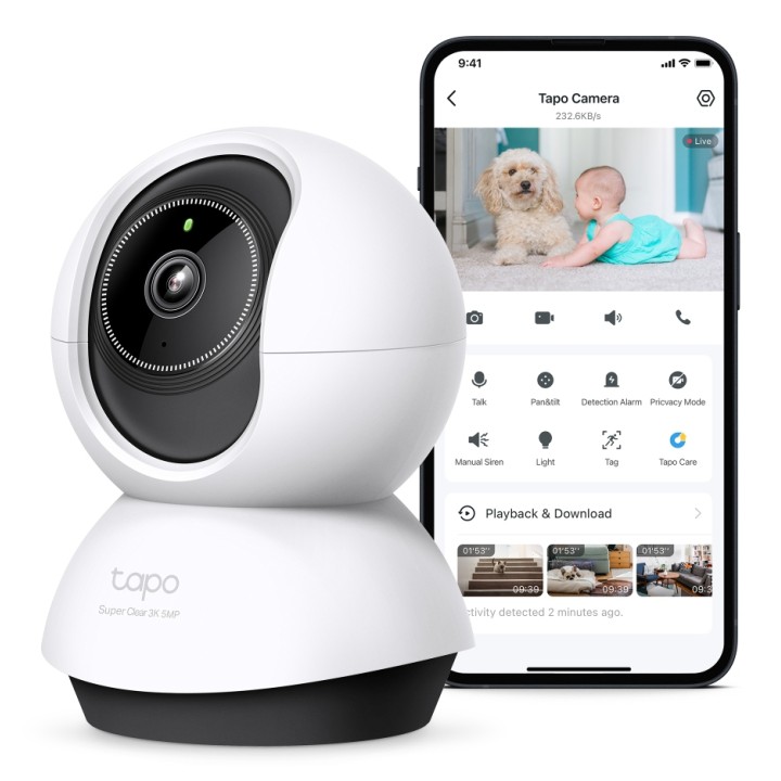 Cámara IP TP-Link WiFi Interior Negra/Blanca (TC74)