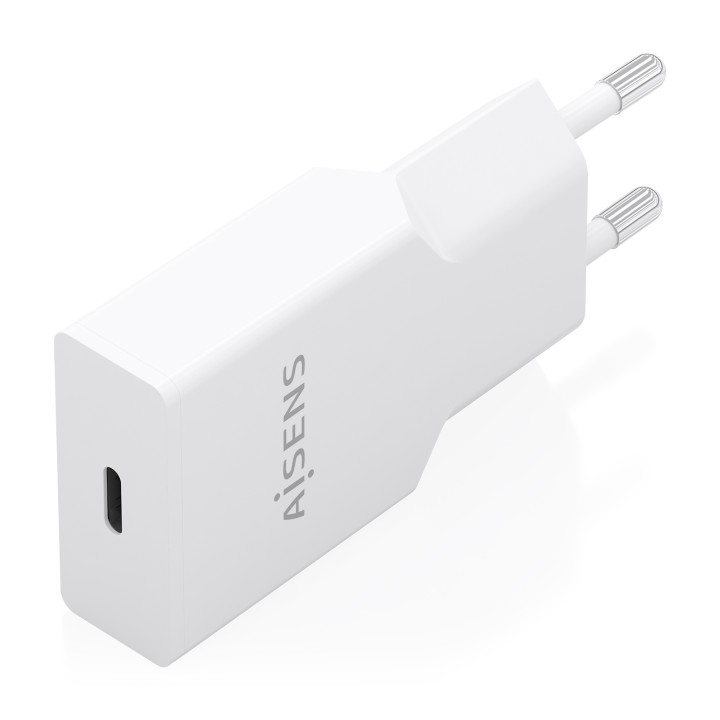 Cargador Pared AISENS GaN 20W 1USB-C Blanco (A110-0997)