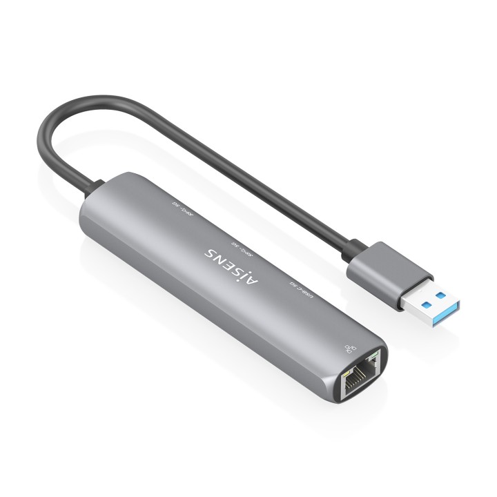 Hub AISENS USB-A a 2USB-A/1USB-C/1RJ45 (ASUC-4P035-GR)