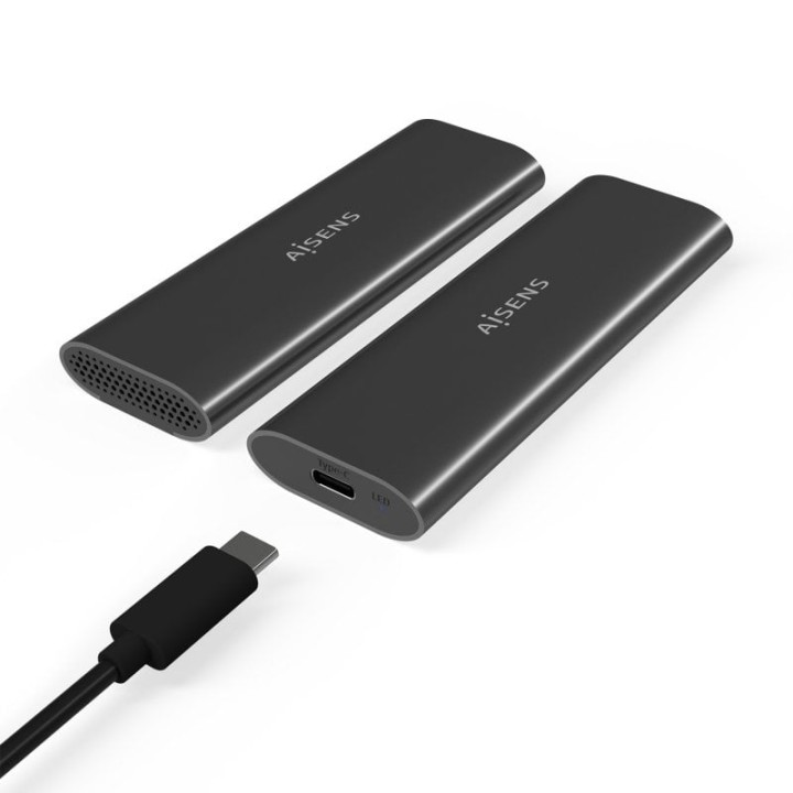 Aisens ASM2-015GR Caja Externa para Disco SSD M.2 SATA/NVMe USB-C