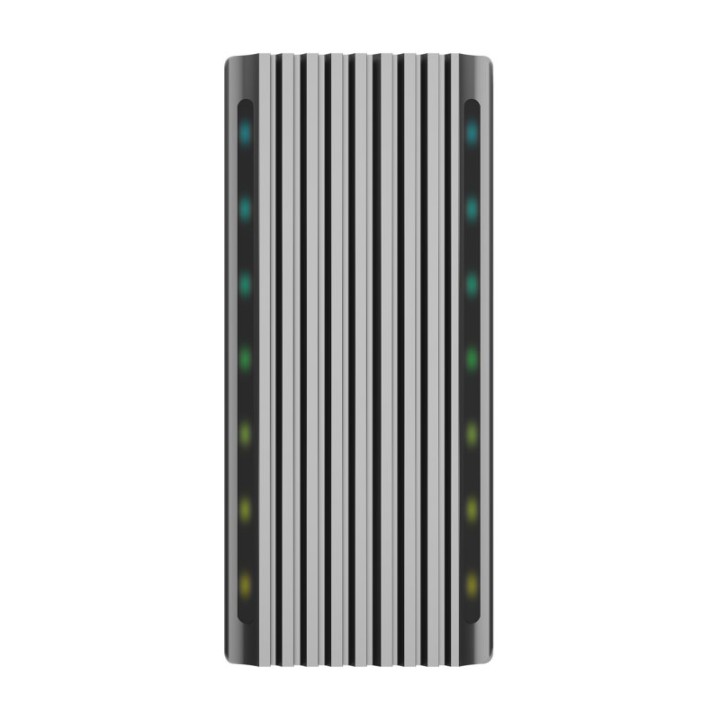 Aisens ASM2-RGB011GR Caja Externa para Disco Duro SSD M.2 SATA/NVMe USB-C