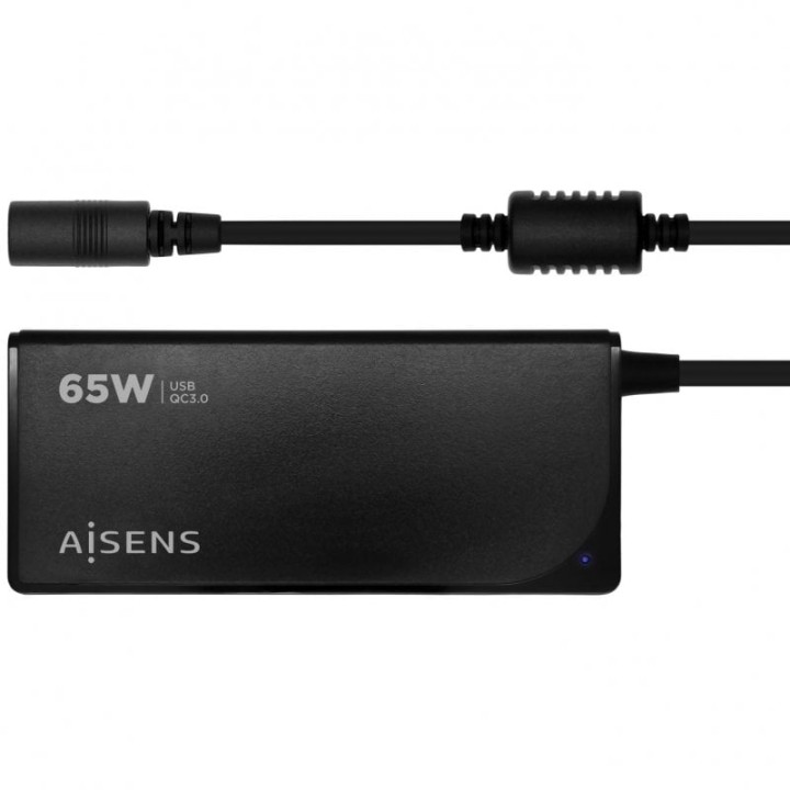 Aisens ASLC-65WAUTO-BK Cargador Universal para Portátiles 65W