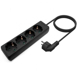 Aisens A154-0534 Regleta 4 Tomas Negra