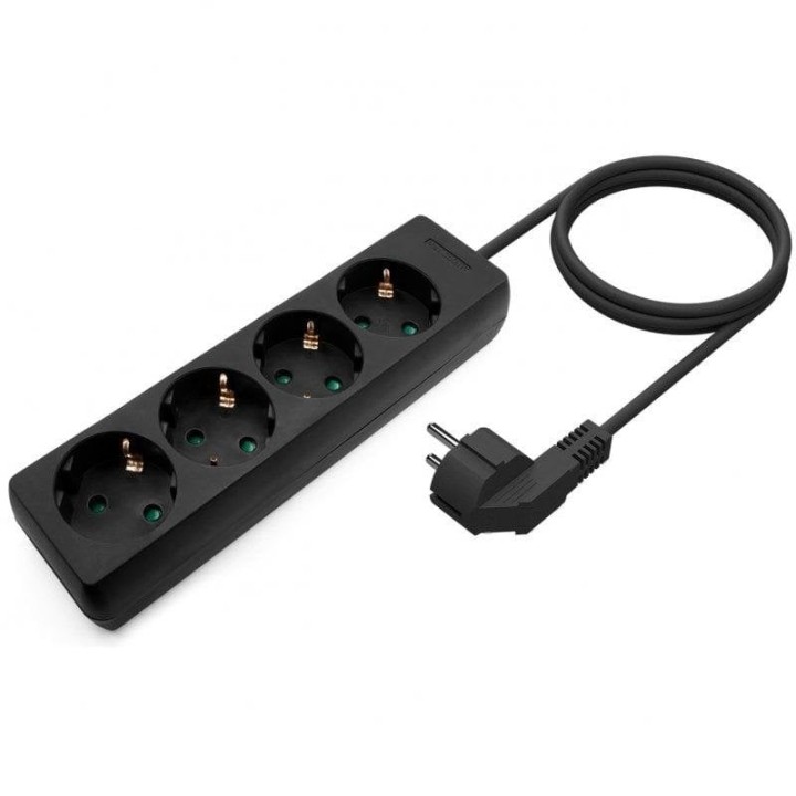 Aisens A154-0534 Regleta 4 Tomas Negra