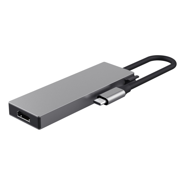 Adaptador Trust Dalyx 5en1 USB-C Gris (26062)