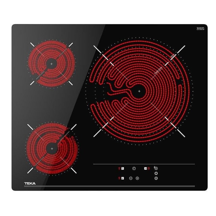 Teka TBC63632TTCBK Placa Vitrocerámica 3 Zonas 60cm Negra