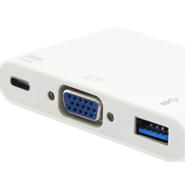 Adaptador EQUIP USB-C a USB-A/USB-C PD/VGA (EQ133462)