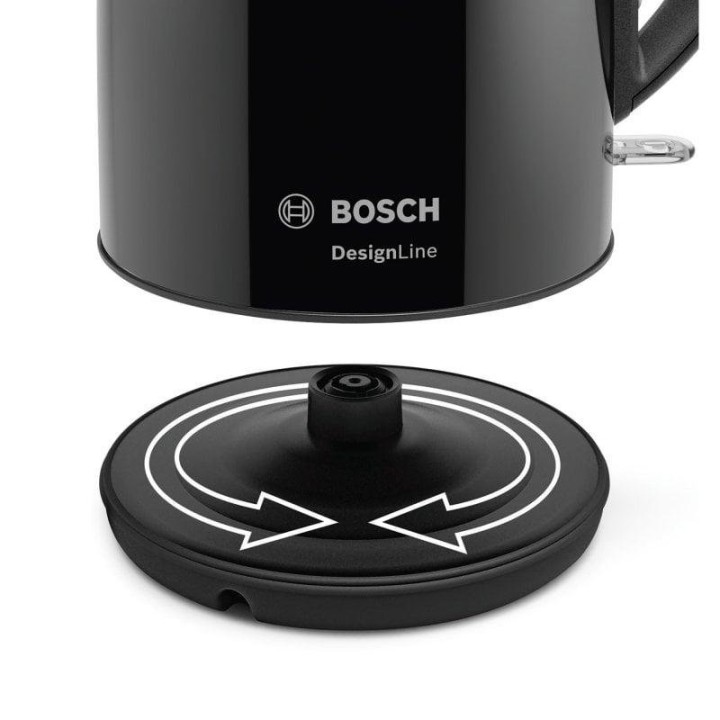 Hervidor eléctrico Bosch TWK3P423 1.7L 2400W Negro acero inoxidable