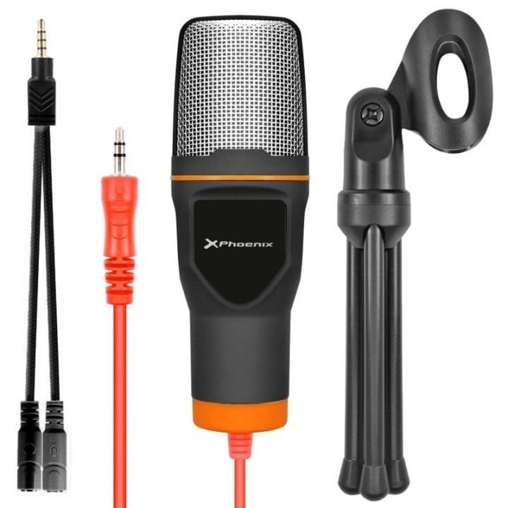 Phoenix Podcast Studio Micrófono de Condensador Jack 3.5
