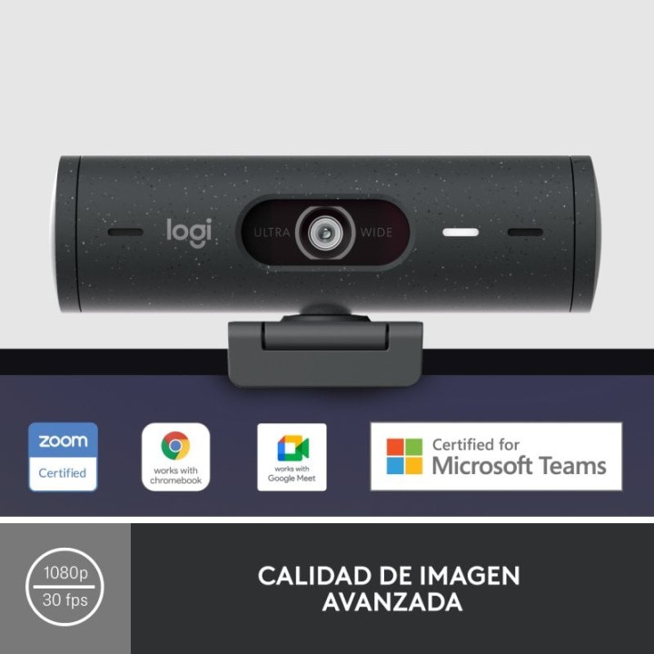 Logitech Brio 500 Webcam FullHD Grafito