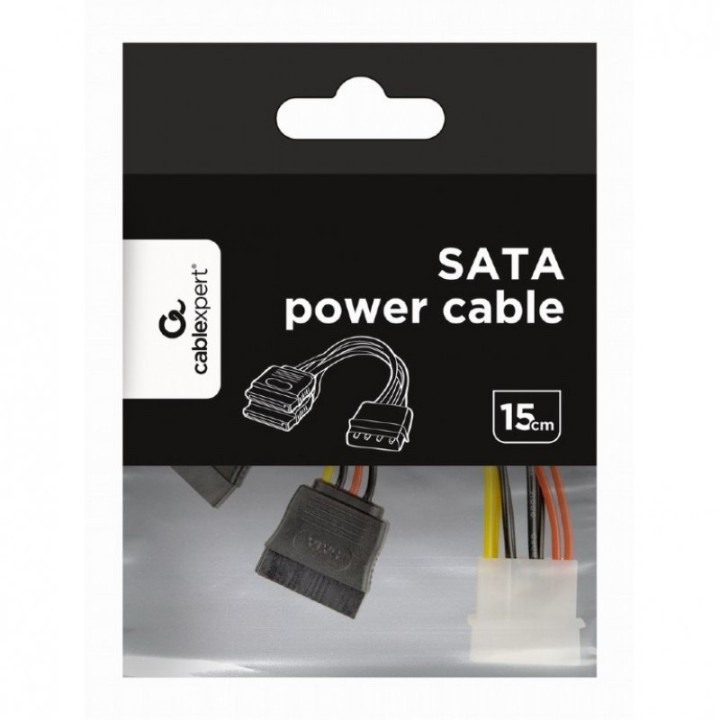 Gembird Cable de Alimentación Molex a 2x SATA 15cm