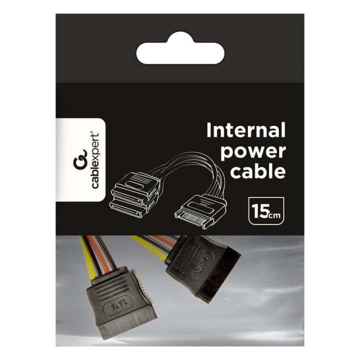 Gembird Cable de Alimentación SATA Plano Macho/2x Hembra 15cm