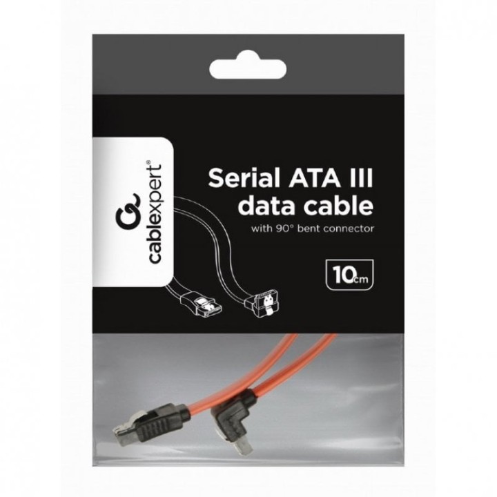 Gembird Cable SATA 3 con Conector Doblado 90º 50cm Rojo