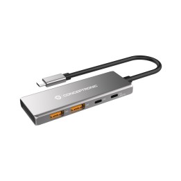 Hub CONCEPTRONIC USB-C a 2xUSB-C/2xUBC-A (HUBBIES15G)