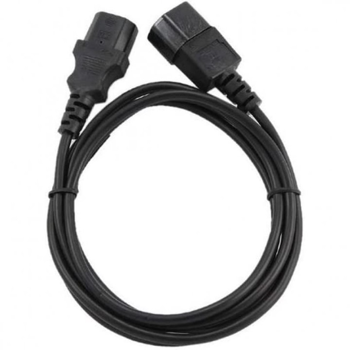 Gembird Cable de Alimentación C13 a C14 Macho/Hembra 1.8m Negro