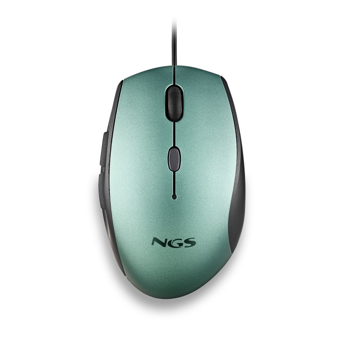 Ratón NGS Ergonómico Óptico USB 1600dpi Verde (MOTHICE)