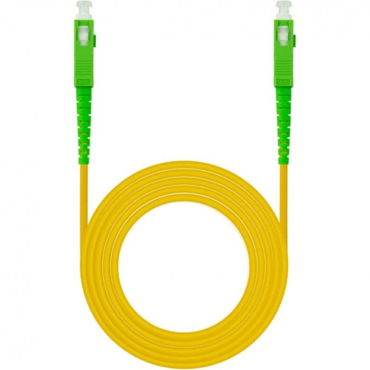 Nanocable Cable de Fibra Óptica SC/APC Monomodo G657A2 3m Amarillo